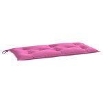 vidaXL Coussin de banc de jardin rose 110x50x7 cm tissu