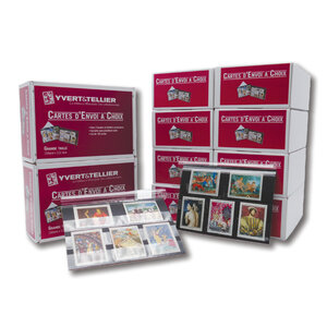 Pack de 2000 cartes de classement à 3 bandes pour timbres.