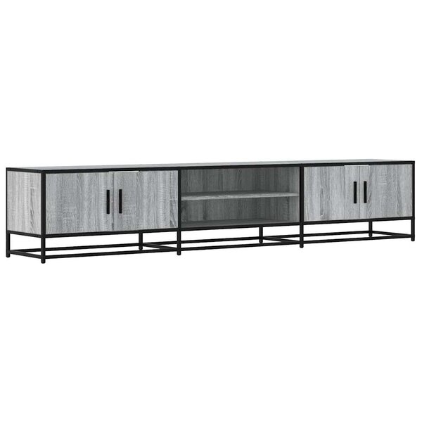 vidaXL Meuble TV sonoma gris 210x35x41 cm bois d'ingénierie