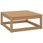 Vidaxl salon de jardin 7 pièces avec coussins marron miel bois de pin