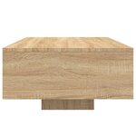 vidaXL Table basse avec lumières LED chêne sonoma 85x55x31 cm