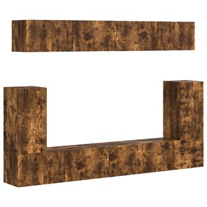 vidaXL Ensemble meuble TV 5 Pièces Chêne fumé Bois d'ingénierie