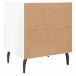 vidaXL Tables de chevet 2 Pièces blanc brillant 40x35x47 5 cm