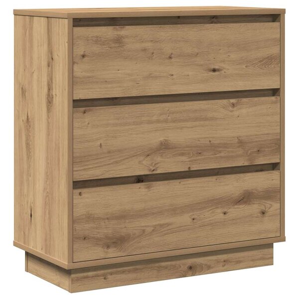 vidaXL Cabinet de chevet avec tiroir chêne artisanal 71 x 34.5 x 75 cm