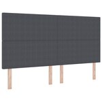 Tête de lit LED vidaXL Grise Foncée 90 cm en velours côtelé