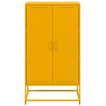 vidaXL Buffet haut jaune moutarde 68 5x38 5x123 5 cm acier