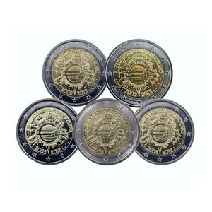2 euros Allemagne 2012 - 10 ans de l'Euro  les 5 ateliers.