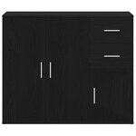 vidaXL Buffet chêne noir 91x29 5x75 cm bois d'ingénierie