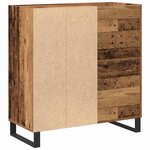 vidaXL Meuble à vinyles Bois ancien 85 x 38 x 89 cm Bois d'ingénierie