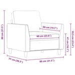 vidaXL Fauteuil Crème 60 cm Similicuir