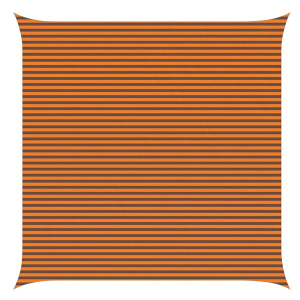 vidaXL Voile d'ombre Orange et marron 6 x 6 m 100   polyester Oxford