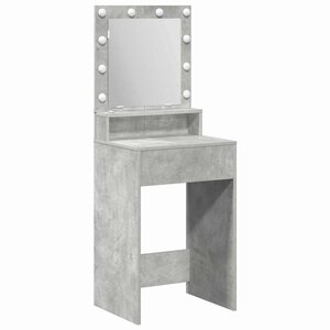 vidaXL Table de Toilette Gris béton 50 x 41 x 135 cm Bois d'ingénierie