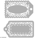 Matrice découpe delicate die etiquette tag 2 pièces