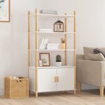 vidaXL Buffet haut Blanc 80x40x153 cm Bois d'ingénierie
