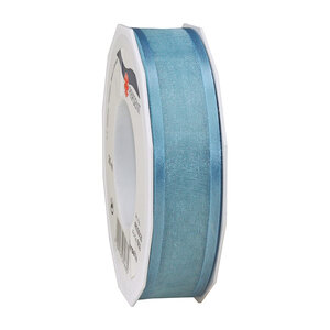 Organza marseille 25-m-rouleau 25 mm  bleu ciel