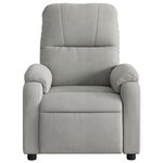 vidaXL Fauteuil inclinable gris clair tissu microfibre