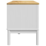 vidaXL Meuble TV FLORO blanc 114x43x55 cm bois massif de pin