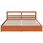 vidaXL Cadre de lit Cire marron 180 x 200 cm Bois de Pin Massif