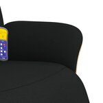 vidaXL Fauteuil inclinable de massage avec repose-pieds noir tissu