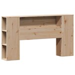 vidaXL Lit bibliothèque sans matelas 160x200 cm bois massif de pin