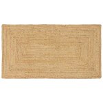 vidaXL Tapis de zone Beige 100 x 200 cm Jute
