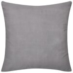 vidaXL Housses de coussin 4 Pièces Coton Gris 40x40 cm