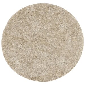 vidaXL Tapis ISTAN à poils longs aspect brillant beige Ø 80 cm