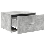 vidaXL Cabinet à tiroirs Gris béton Béton Moyen Portes