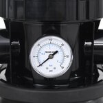 vidaXL Filtre à sable de piscine avec vanne 6 voies Noir