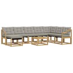 vidaXL Ensemble de canapés d'extérieur 9 Pièces Blanc et gris clair