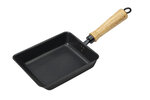 Poêle à omelette japonaise - 38 x 15cm - en acier carbone - compatible toutes plaques de cuisson