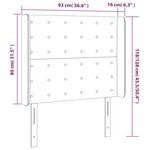 vidaXL Tête de lit à LED Bleu 93x16x118/128 cm Tissu