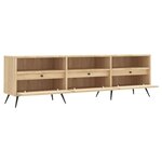 vidaXL Meuble TV chêne sonoma 150x30x44 5 cm bois d'ingénierie