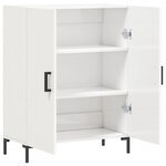vidaXL Buffet Blanc brillant 69 5x34x90 cm Bois d'ingénierie