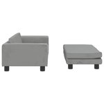 vidaXL Canapé avec repose-pied pour enfants gris clair 100x50x30 cm