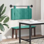 vidaXL Tête de lit suspendue Avec lumière LED Turquoise Velours