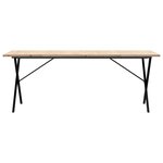 vidaXL Table à manger cadre en X 200x100x75 5 cm bois pin massif fonte