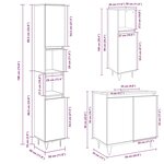 vidaXL Ensemble de meubles de salle de bain 3 Pièces chêne sonoma