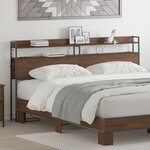 vidaXL Tête de lit de rangement Chêne marron 200 cm Bois d'ingénierie