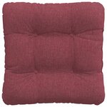vidaXL Coussins de siège 4 Pièces Bordeaux 40 x 40 x 12 cm tissu
