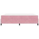 vidaXL Cadre de lit avec matelas Rose et blanc 180 x 200 cm Velours