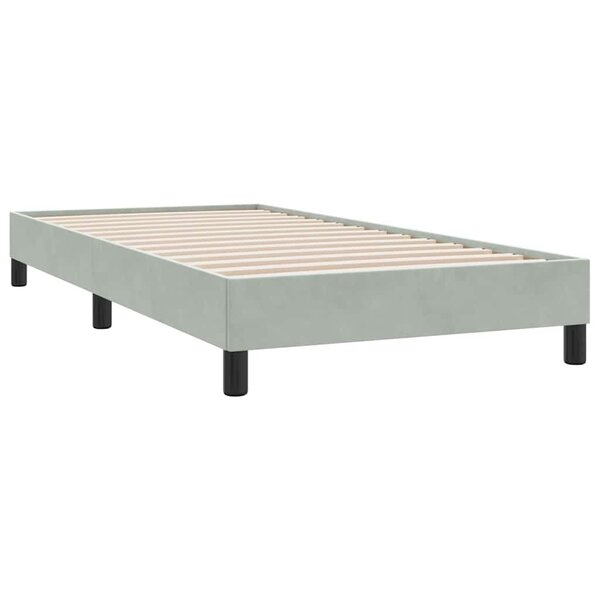 vidaXL Cadre de lit sans matelas gris clair 80x220 cm velours