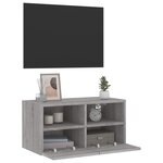 vidaXL Meuble TV mural sonoma gris 60x30x30 cm bois d'ingénierie