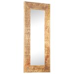 vidaXL Miroir sculpté à la main 110x50x2 5 cm bois de manguier solide