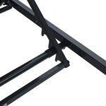 vidaXL Transats avec table 3 Pièces Noir et anthracite 197 x 54 x 86 cm