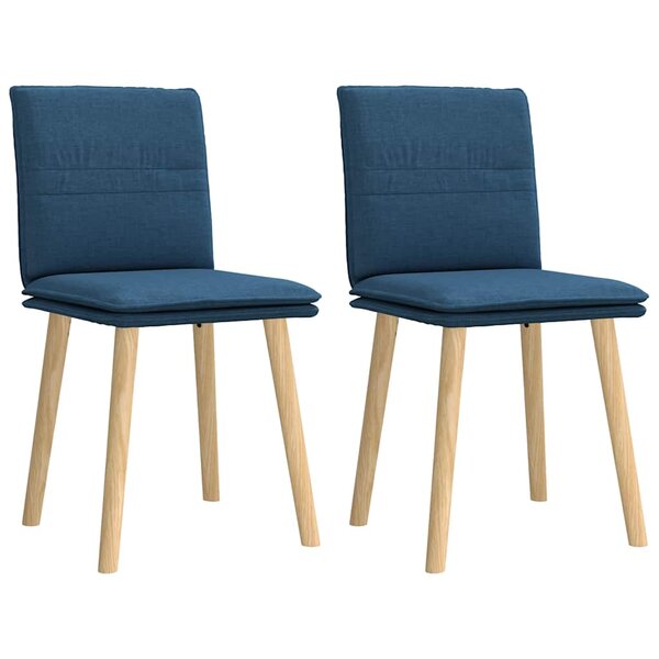 vidaXL Chaises à manger lot de 2 bleu tissu