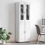 vidaXL Haut Armoire FLORIN Blanc 60 x 35 x 182 cm Bois d'ingénierie