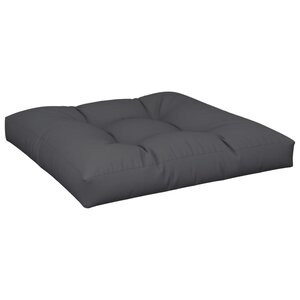 vidaXL Coussin de palette noir 80x80x12 cm tissu