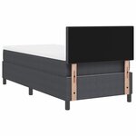 vidaXL Lit avec sommier à ressorts et matelas gris foncé 80x200 cm tissu en velours côtelé