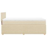 vidaXL Sommier à lattes de lit avec matelas Crème 80x200 cm Tissu